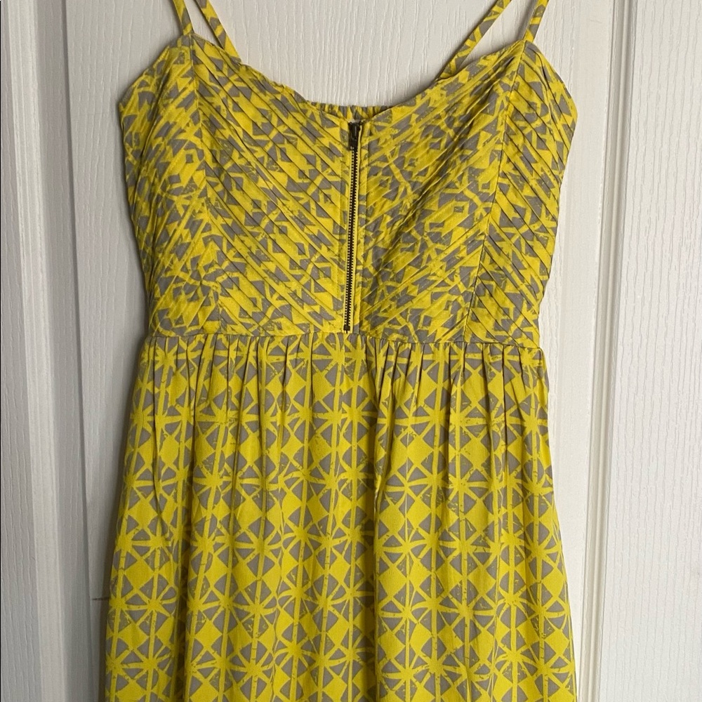 New ROXY Womens Dress Yellow & Grey, Sz L